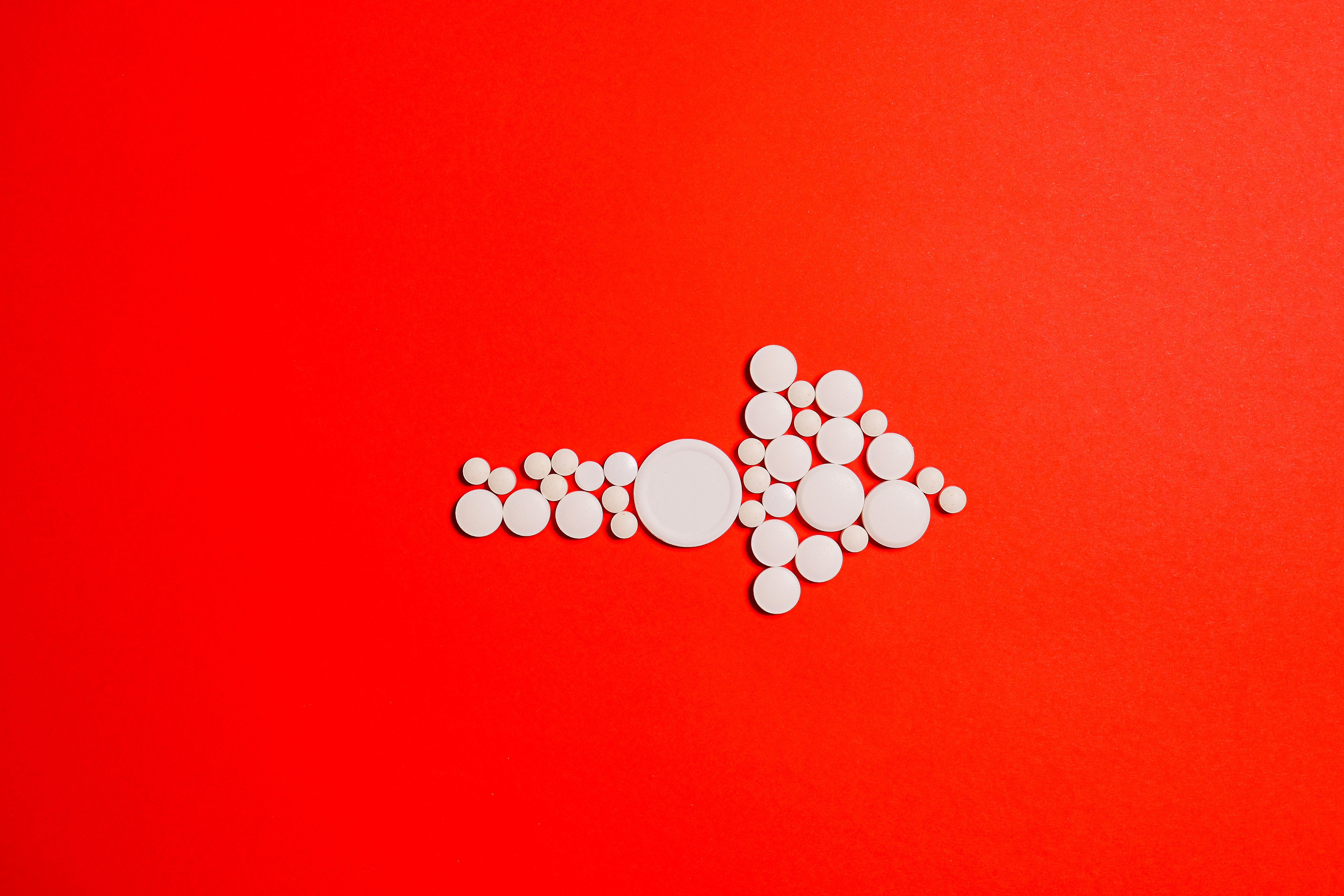 Medical pills representing drug delivery