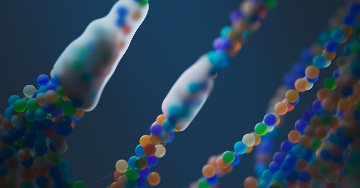 Abstract DNA double helix representing AAV9 gene therapy for Pompe disease