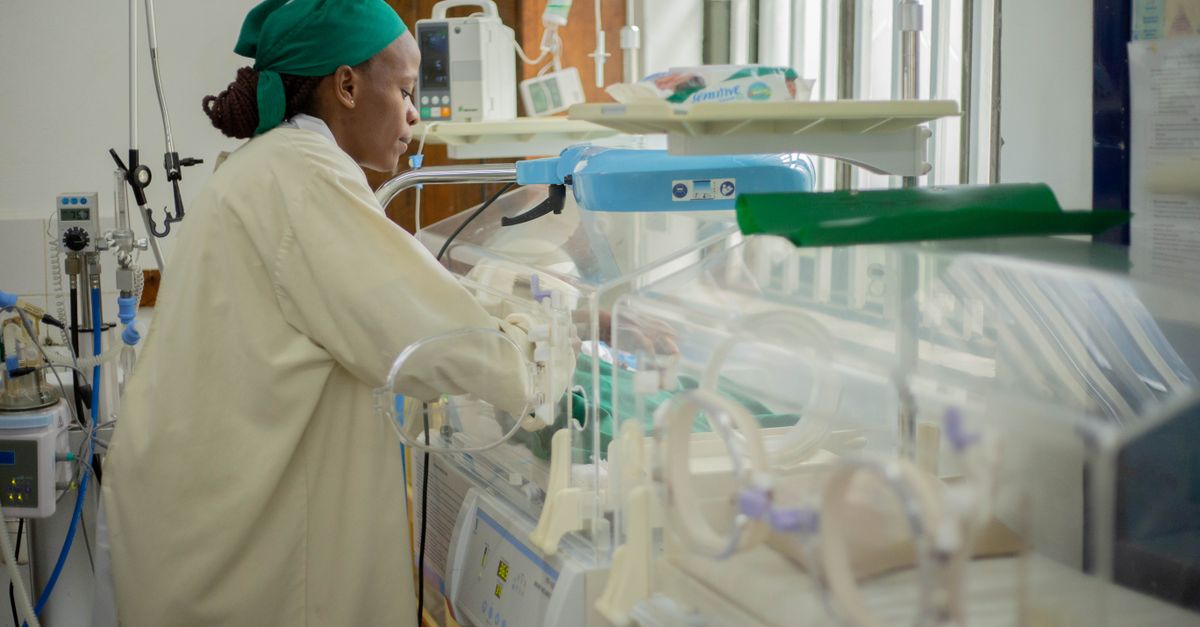 Premature infant in neonatal intensive care unit