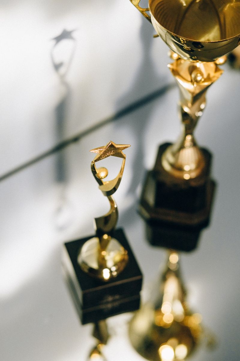 Golden trophy representing Nobel Prize achievement
