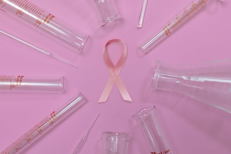 Laboratory glassware representing affordable cancer treatment research in China
