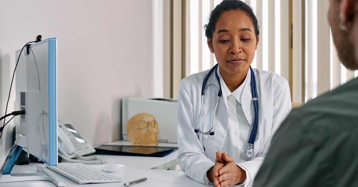 Doctor consulting with patient about eye health